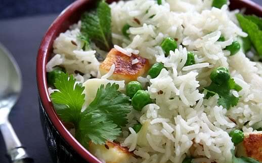 Green Pulav Rice Recipe